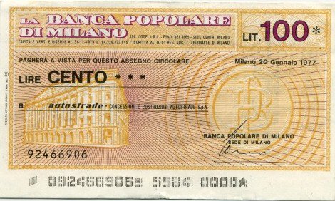 100 lire di carta 1977